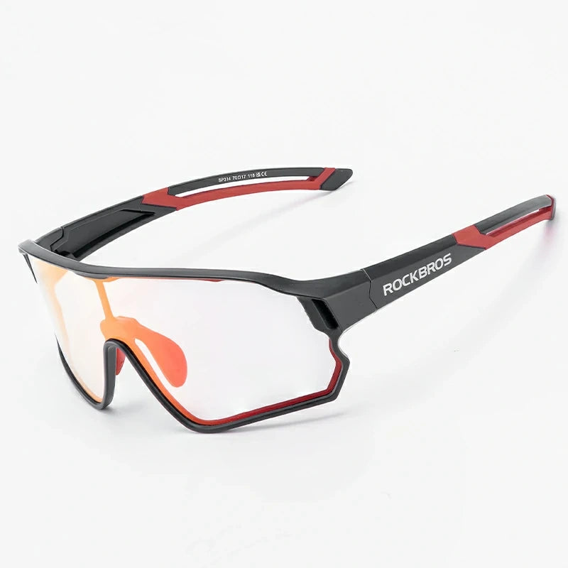 Sunglasses with black and red frame on a white background #color_Black Frame