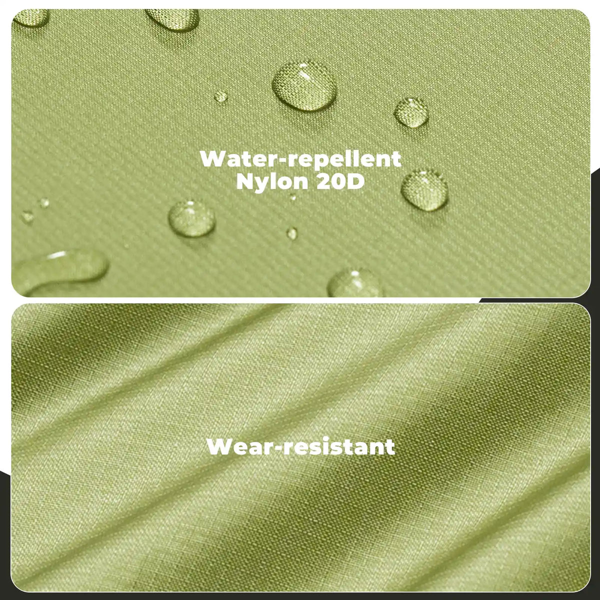 Soft, comfortable and waterproof sleeping bag made of nylon