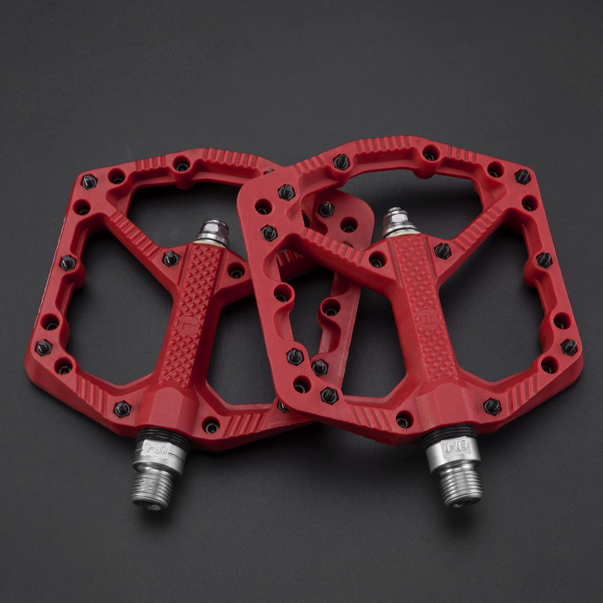 ROCKBROS Mountain Bike Pedals Flat MTB Pedals Nylon Fiber Bicycle Platform Pedals - ROCKBROS