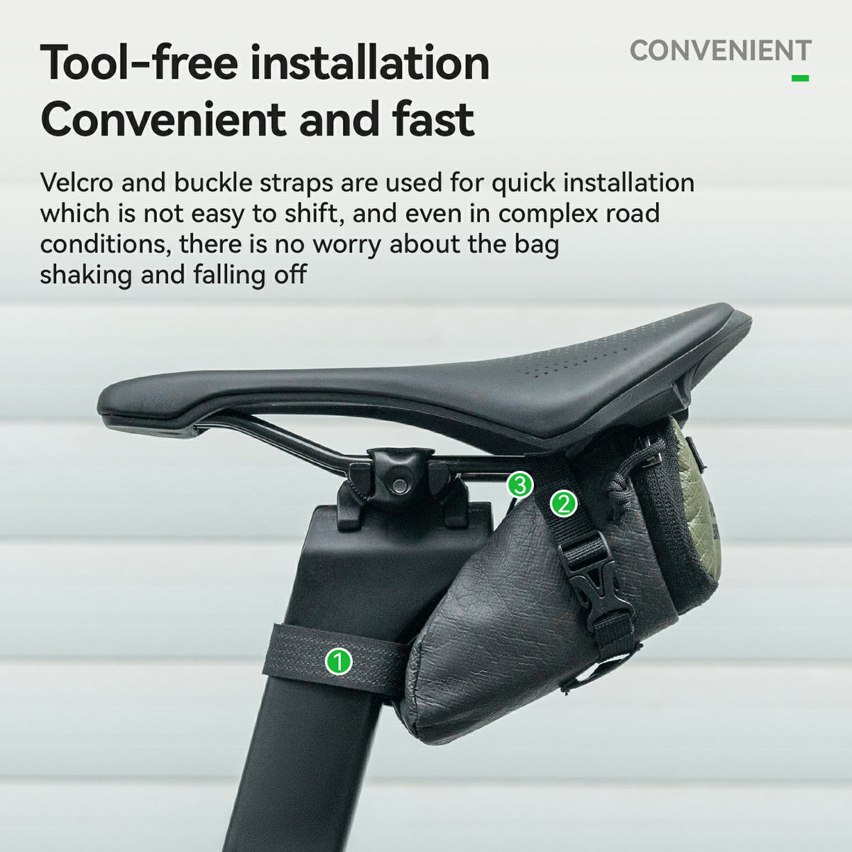 waterproof bike saddle bag eco-friendly and wear-resistant