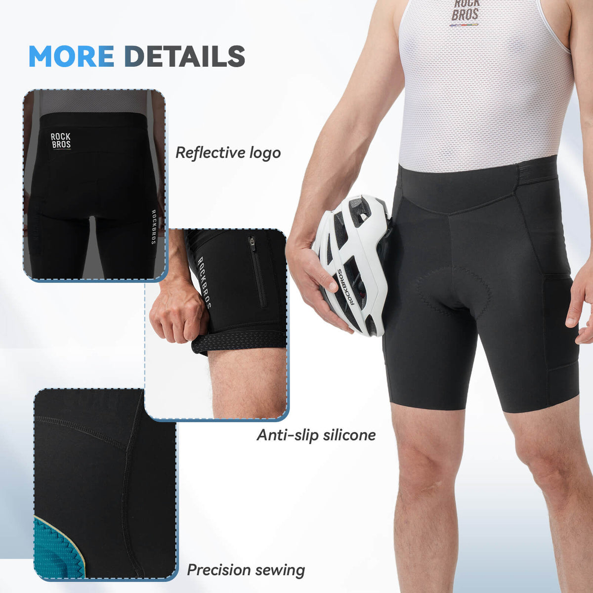 road-to-sky summer men’s cycling shorts tldk001 with breathable quick-dry fabric for warm weather rides