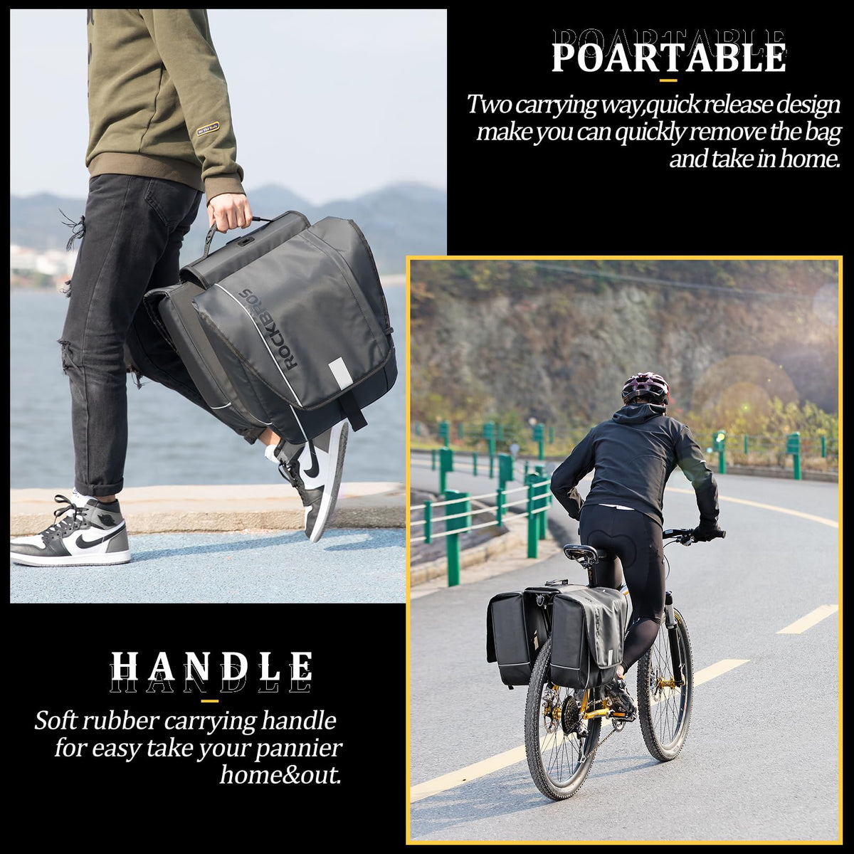 bike rear rack panniers