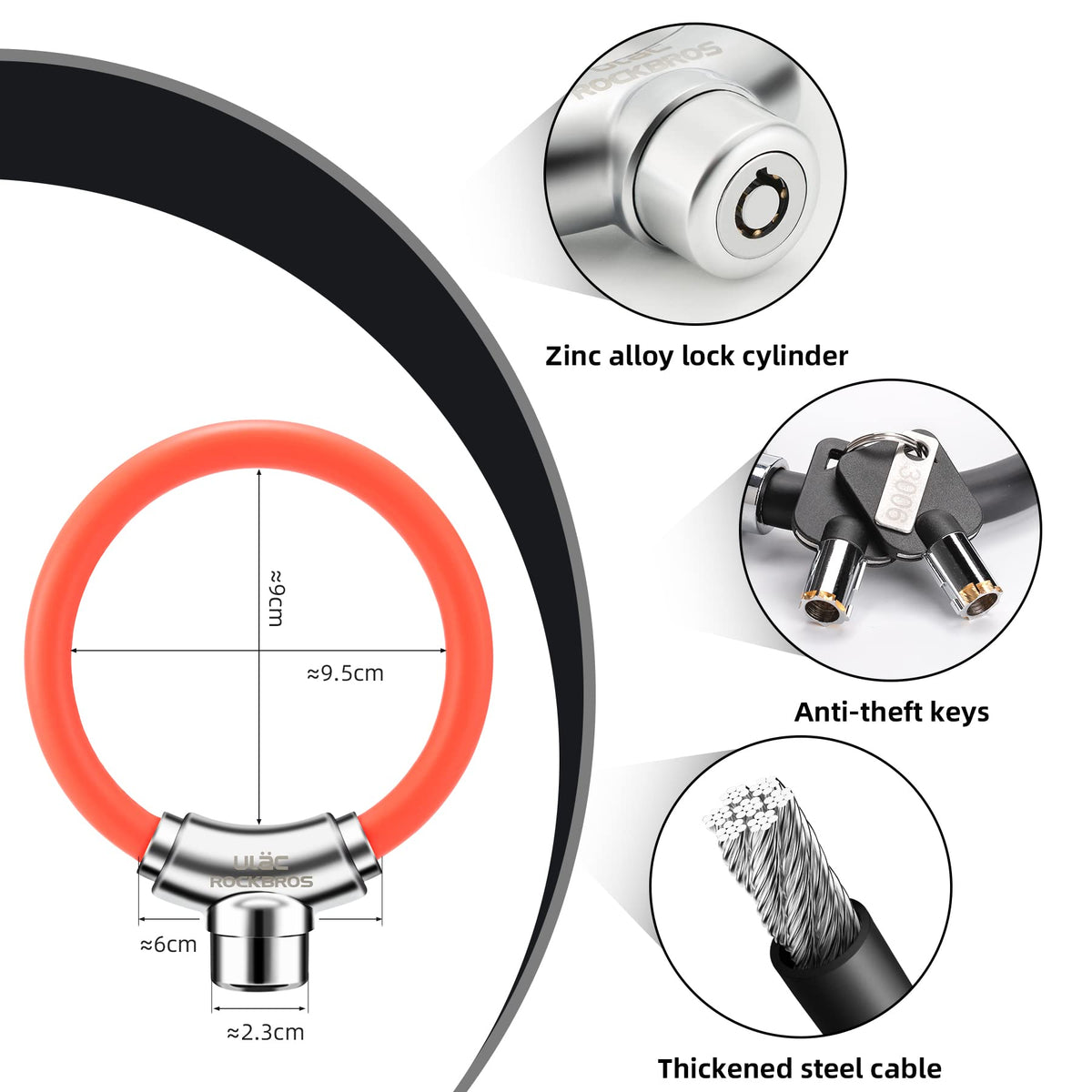 rockbros-anti-theft-bike-cable-lock-portable-key-lock-rustproof