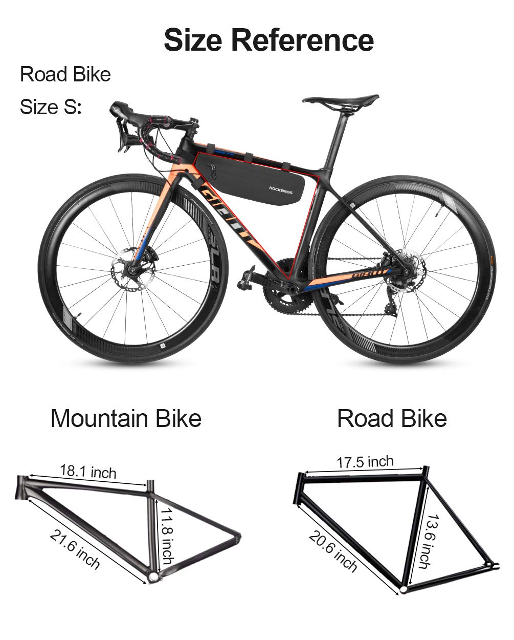 rockbros frame bag for bikes