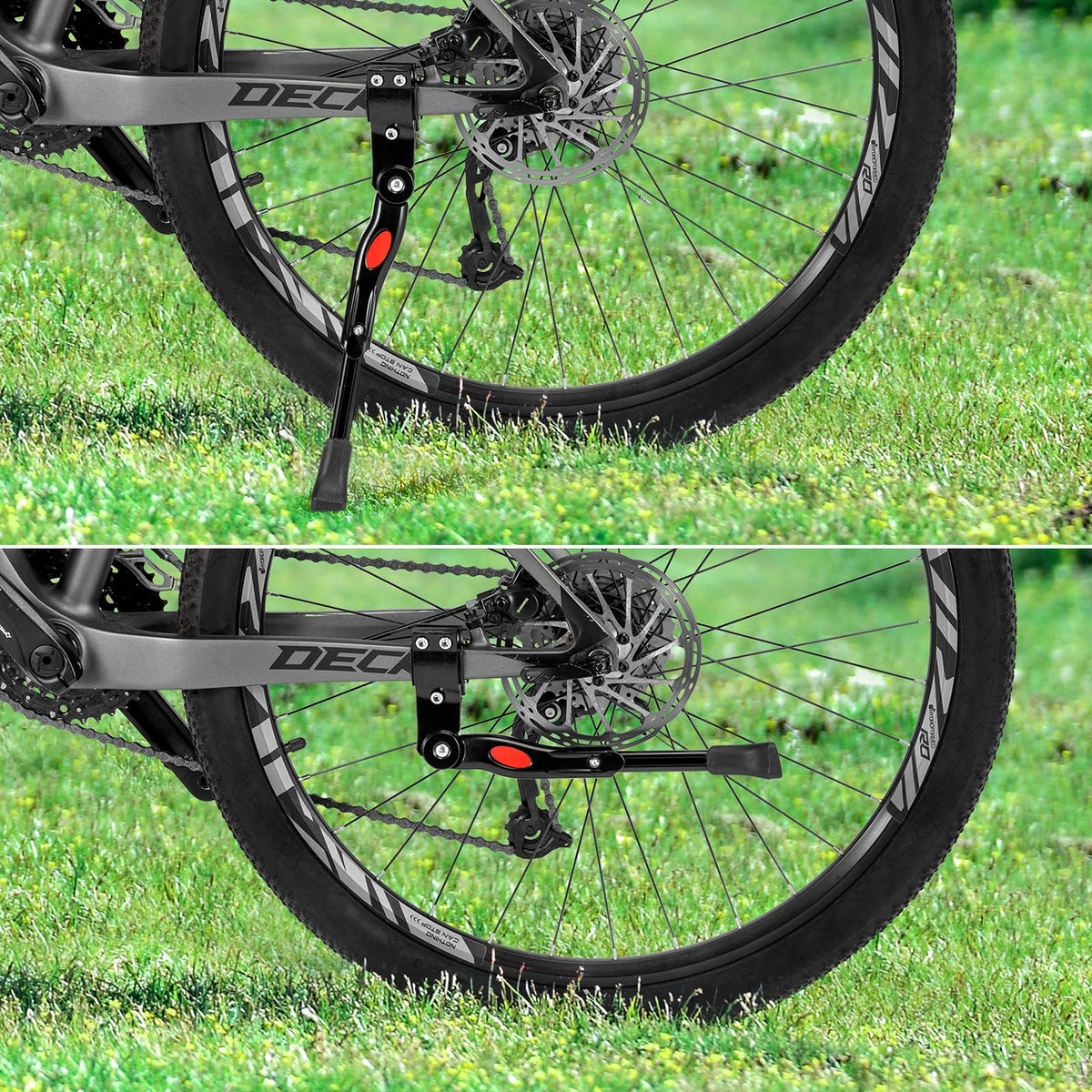 ROCKBROS Bike Kickstand Adjustable Rear Mount Aluminium Alloy Kickstand for 22''-28'' Mountain Bikes/Road Bikes - ROCKBROS