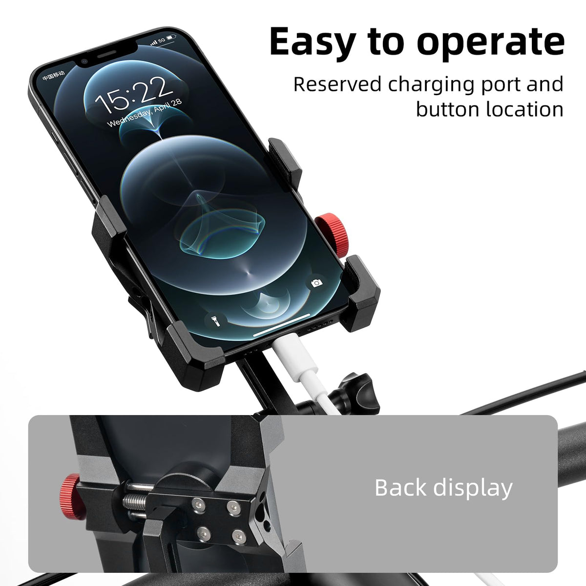 rockbros-bike-phone-holder,-aluminum-handlebar-mount-for-4.7-7.1"-phones#color_Clamp ring model