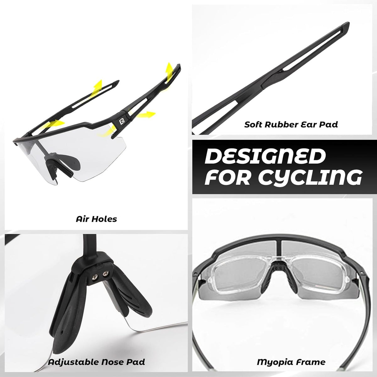 outdoor sports sunglasses with photochromic lens
#color_black