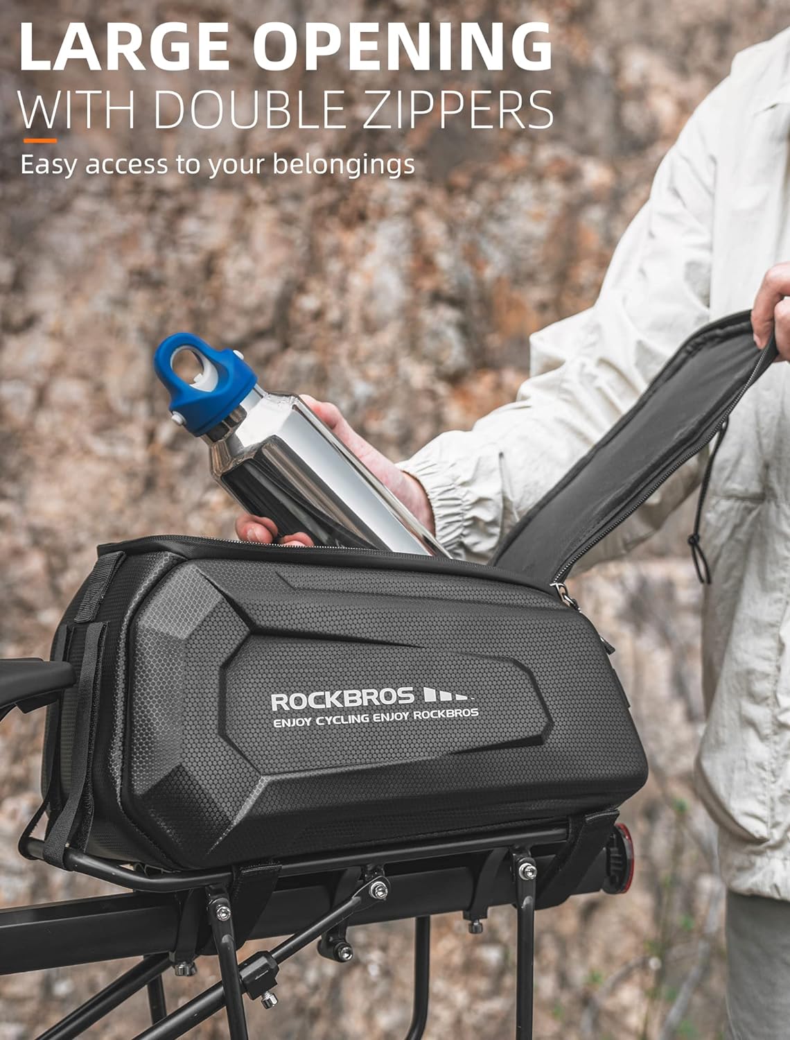 hard shell waterproof bike bag