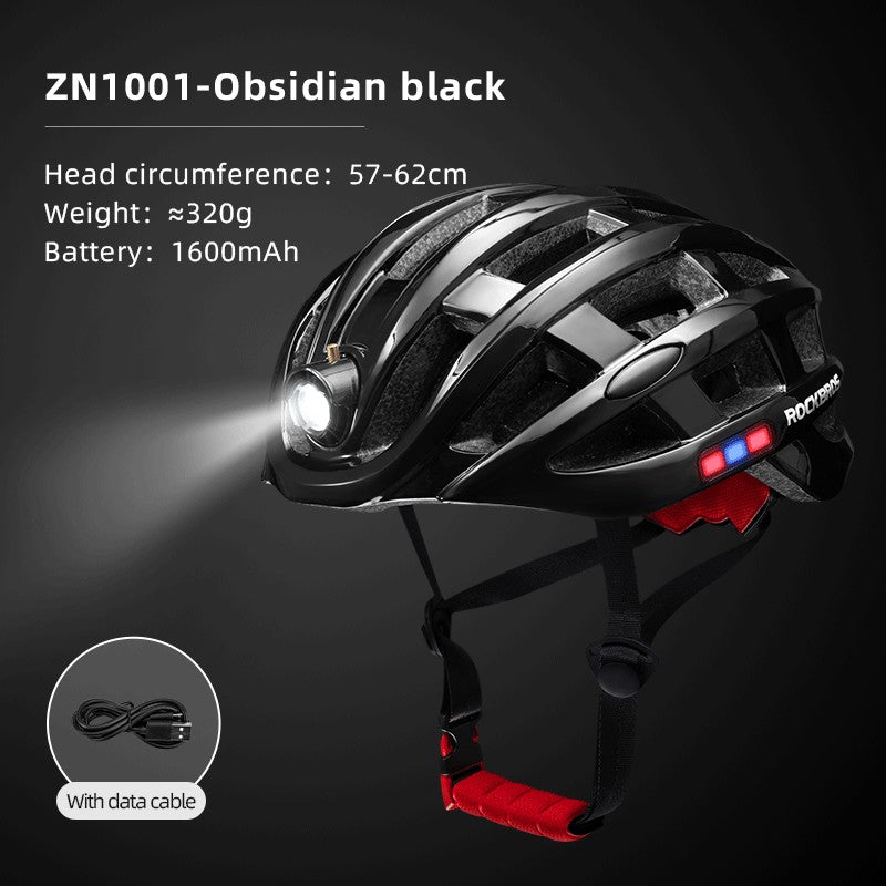 ROCKBROS Ultralight Bike Helmet with Integrated Cycling Light#color_black
