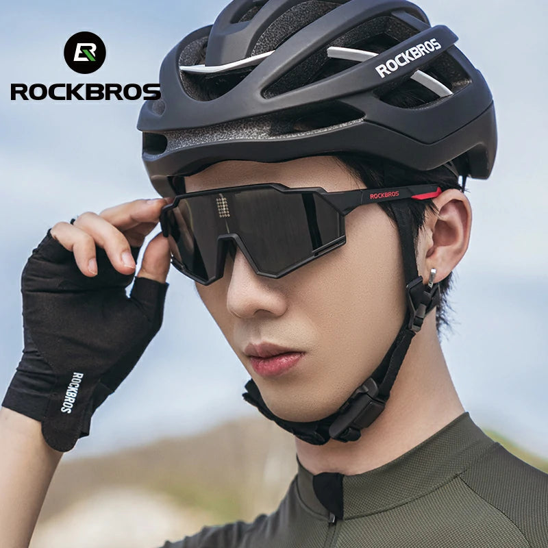 uv400 cycling sunglasses with photochromic lenses
