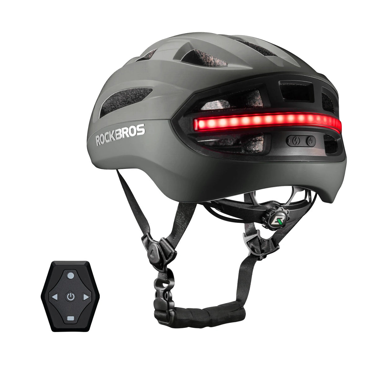 rockbros glowguard bike helmet#color_titanium