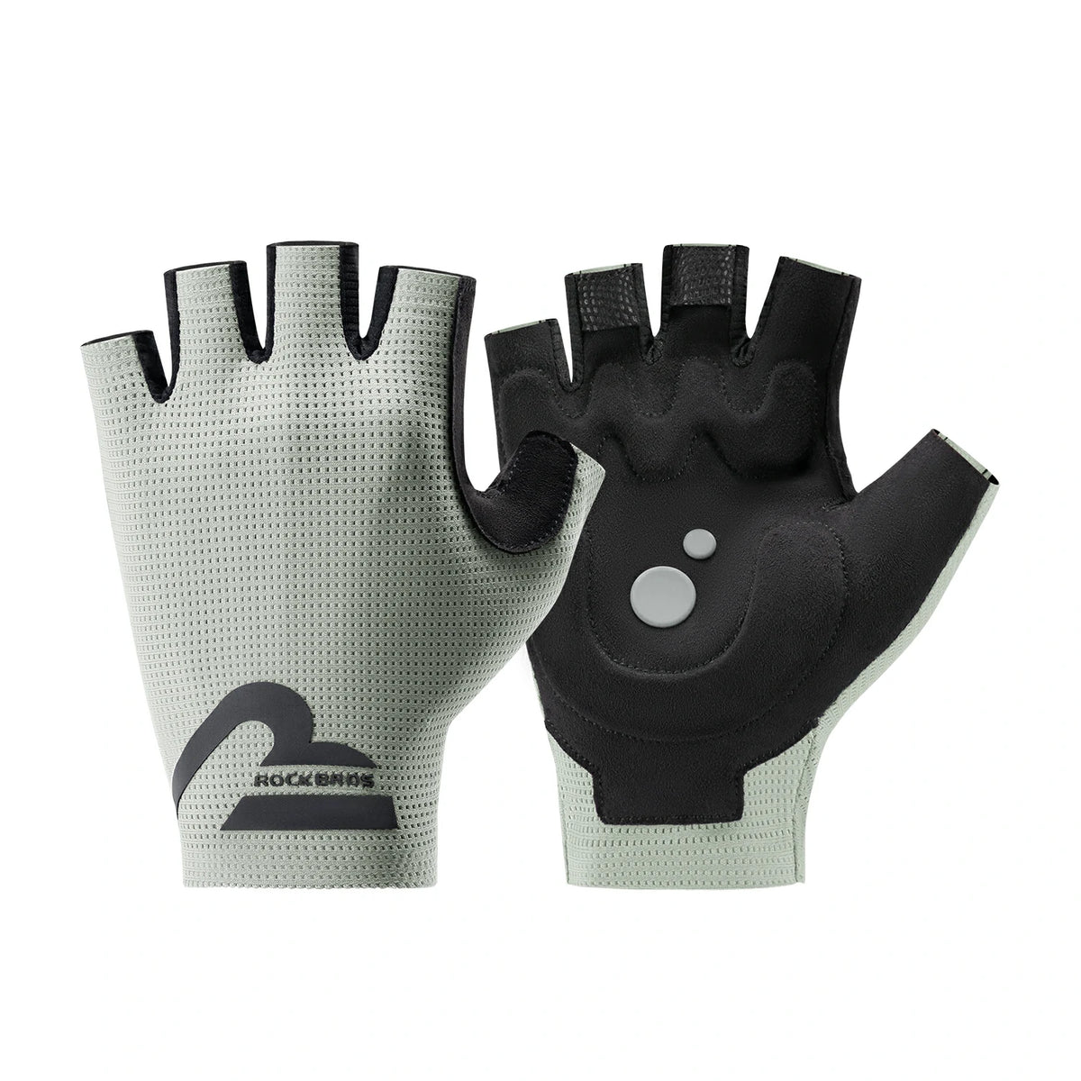 Pair of Beige gloves with a brand logo on a white background #color_Beige