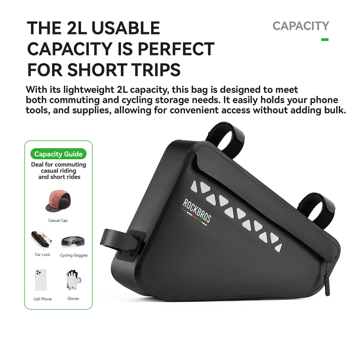 TL-174 2L 100%Waterproof Bike Triangle Bag ROAD TO SKY