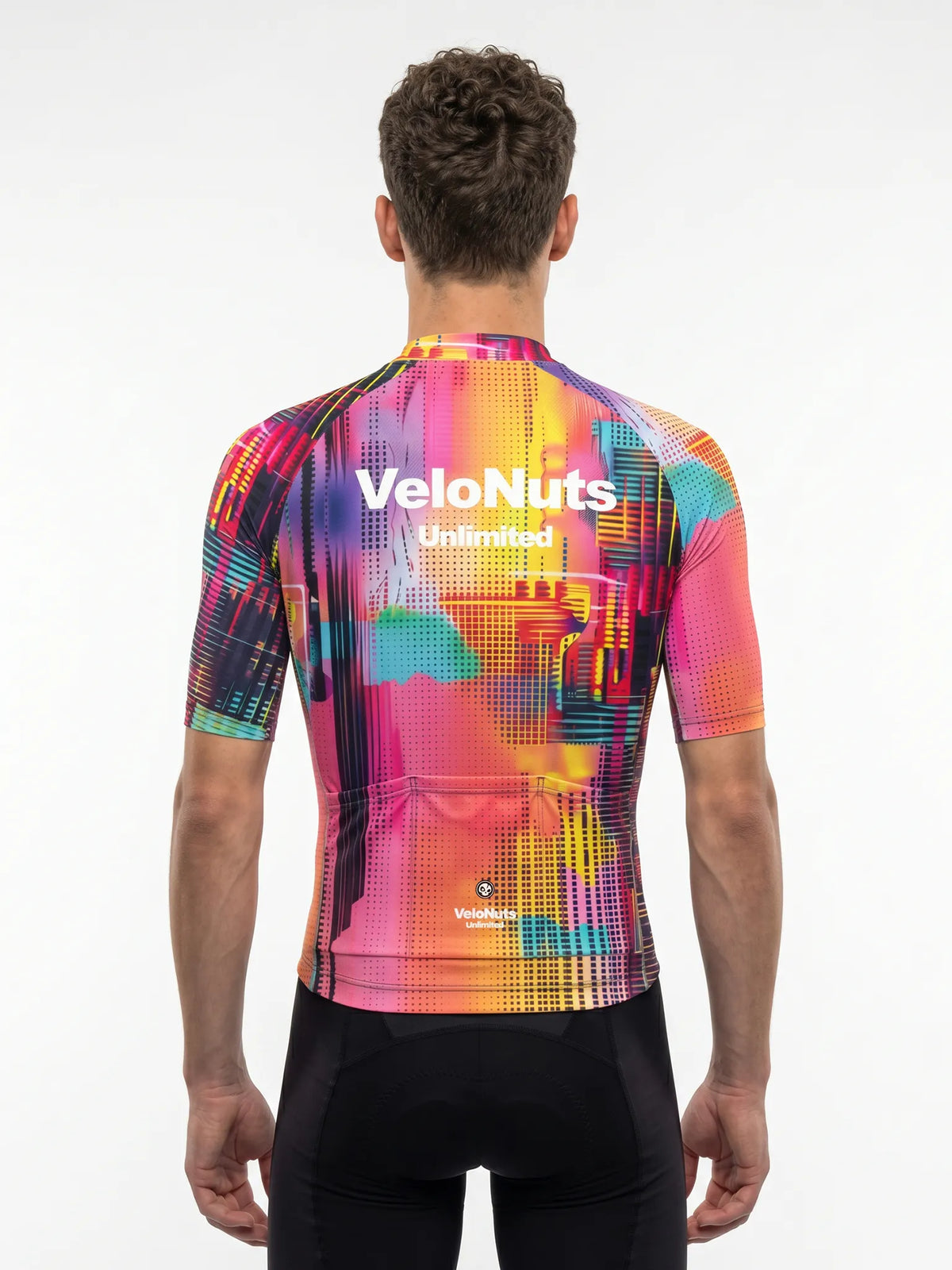 Men's Cycling Jersey Neon Condense#Type_Pink Skyline