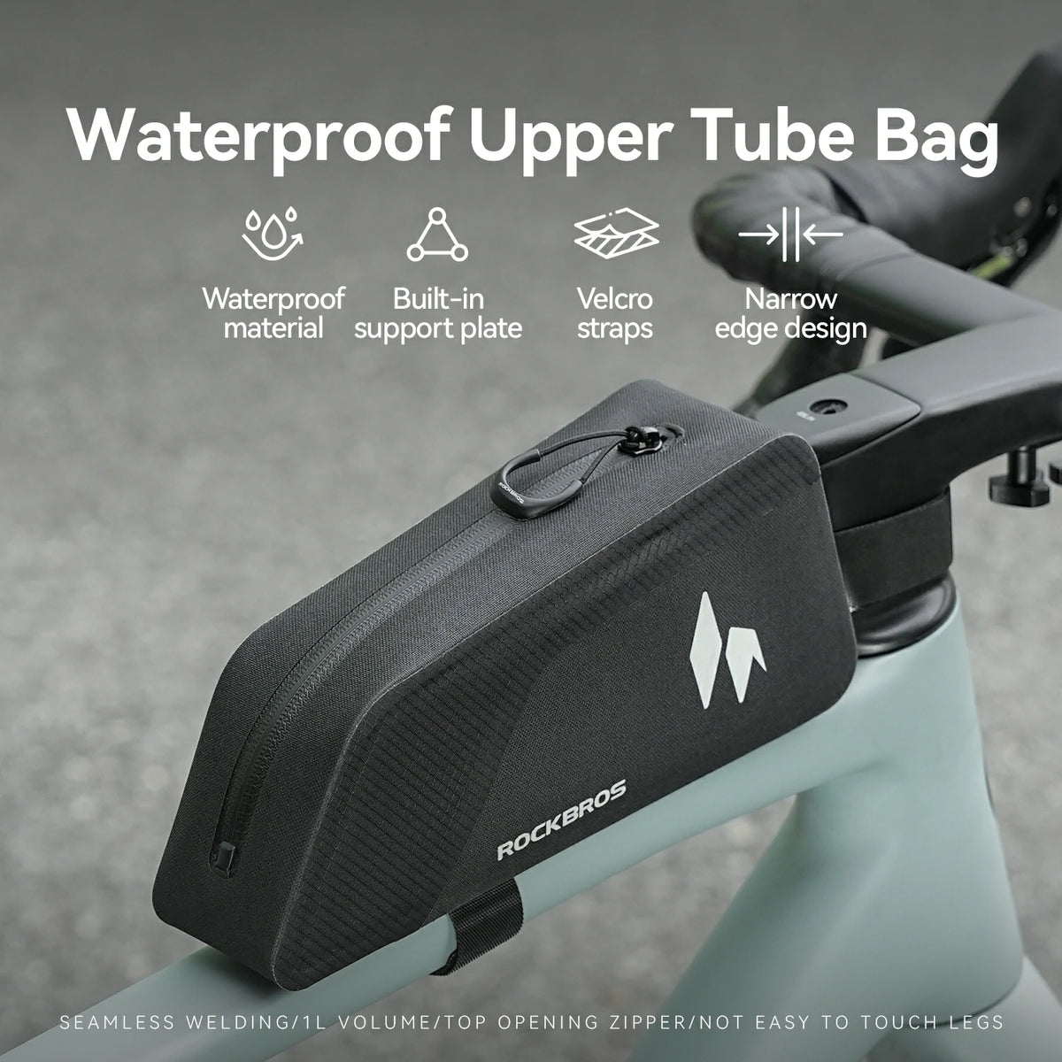 RideMate 100% Waterproof Top Tube Bag 1L