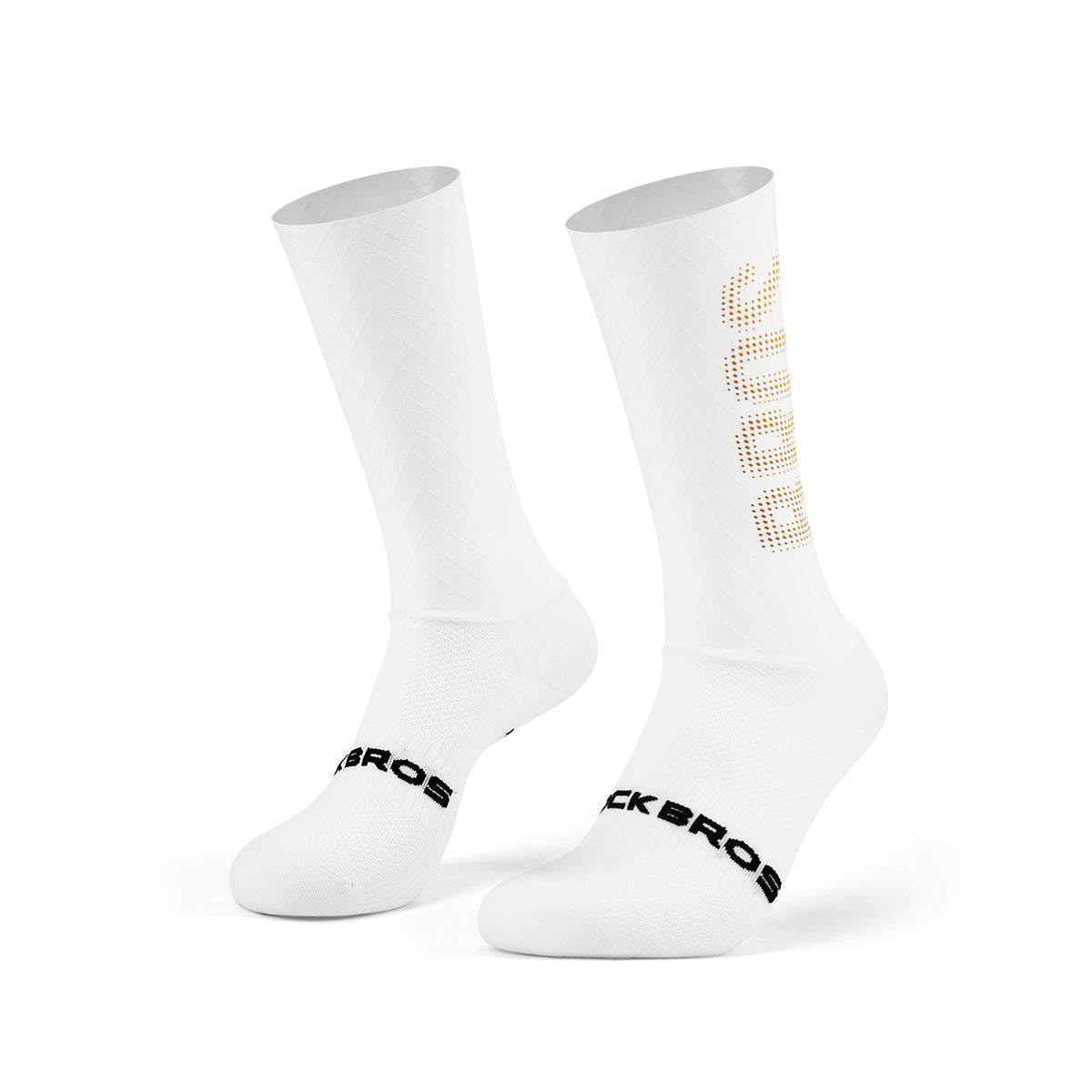 White socks with ROCKBROS logo #color_White Mesh - Gold Label
