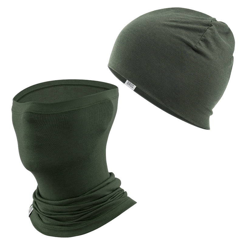 Winter Cap and Face Mask Set Merino Wool Thermal