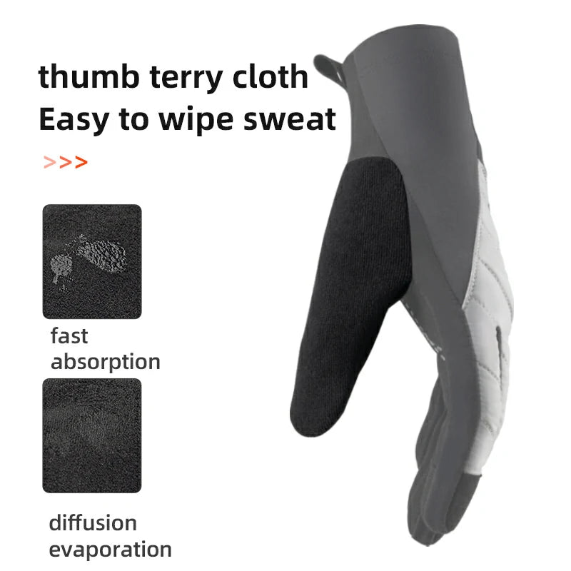Guantes largos de invierno cortavientos de terciopelo