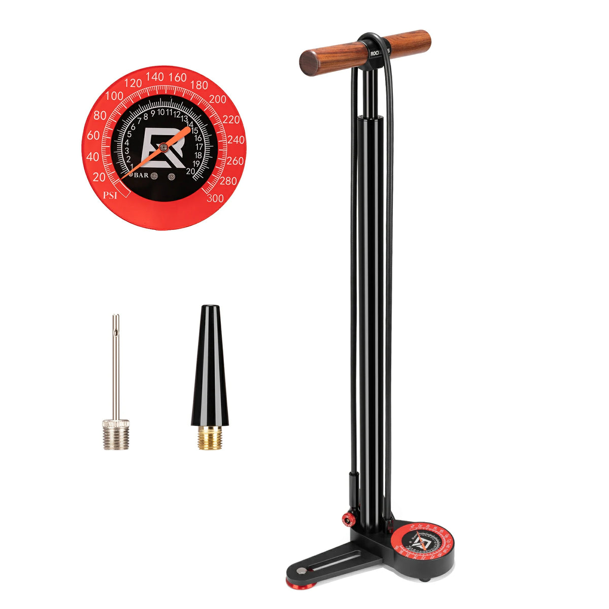 ROCKBROS 240PSI Classic Floor Drive 3.5 High Pressure Bicycle Floor Pump with Accurate 3.5" Analog Gauge