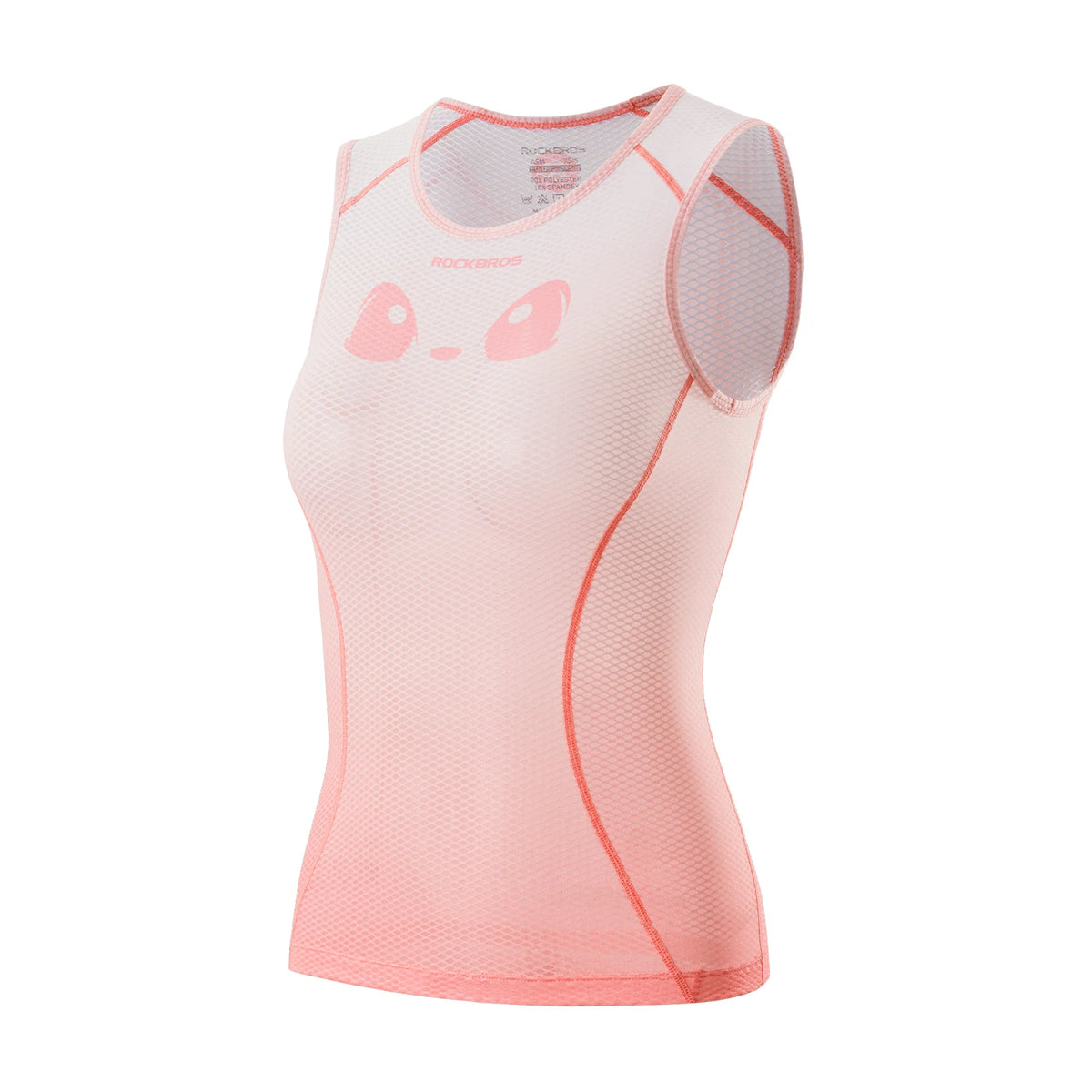 ROCKBROS Camiseta interior de ciclismo de malla transpirable sin mangas de secado rápido para mujer