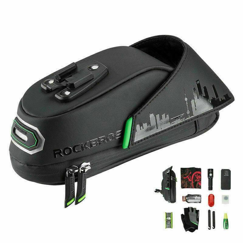 Bolsa de sillín trasera impermeable para ciclismo, alforjas para tija de sillín trasera de bicicleta, accesorios para bicicleta de montaña 1L/1.5L