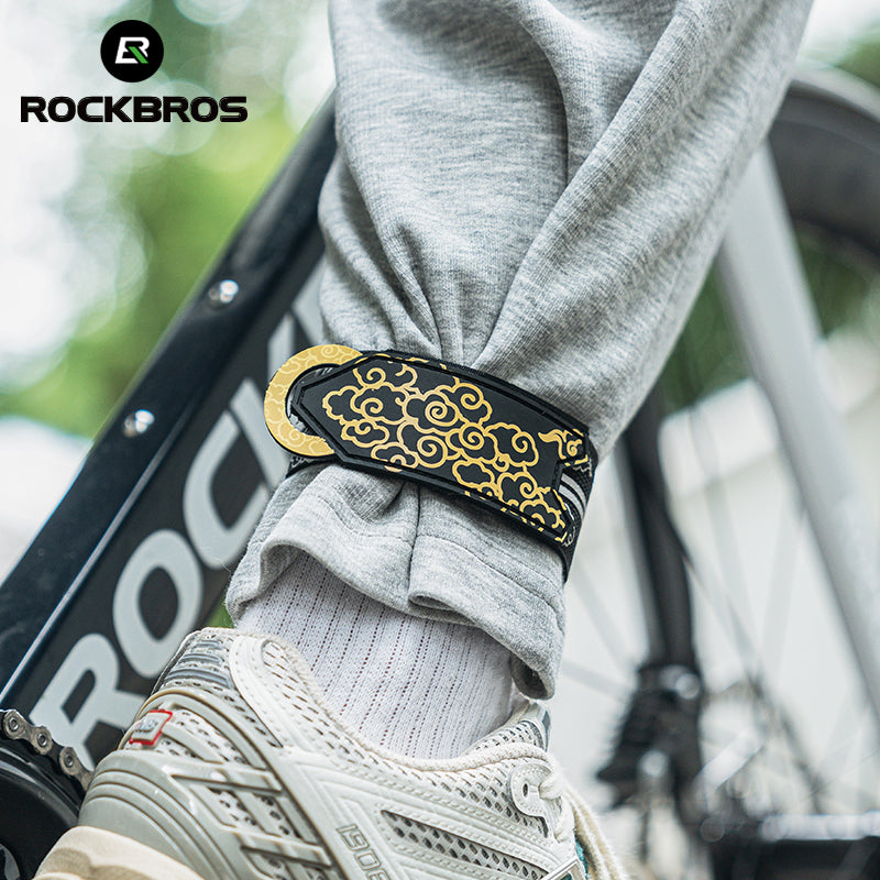 ROCKBROS Anti-Roll Chain Riding Leg Straps Adjustable Reflective