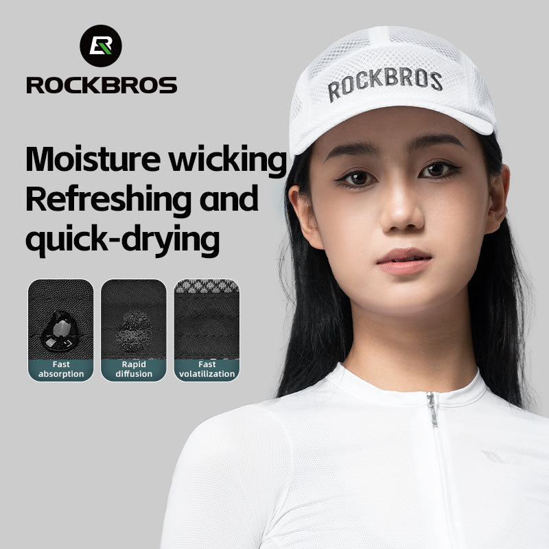 ROCKBROS Breathable Cycling Cap with Mesh and UV Protection for Summer