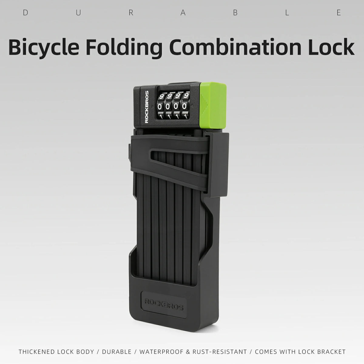 8-Section Folding Combination Bike Lock