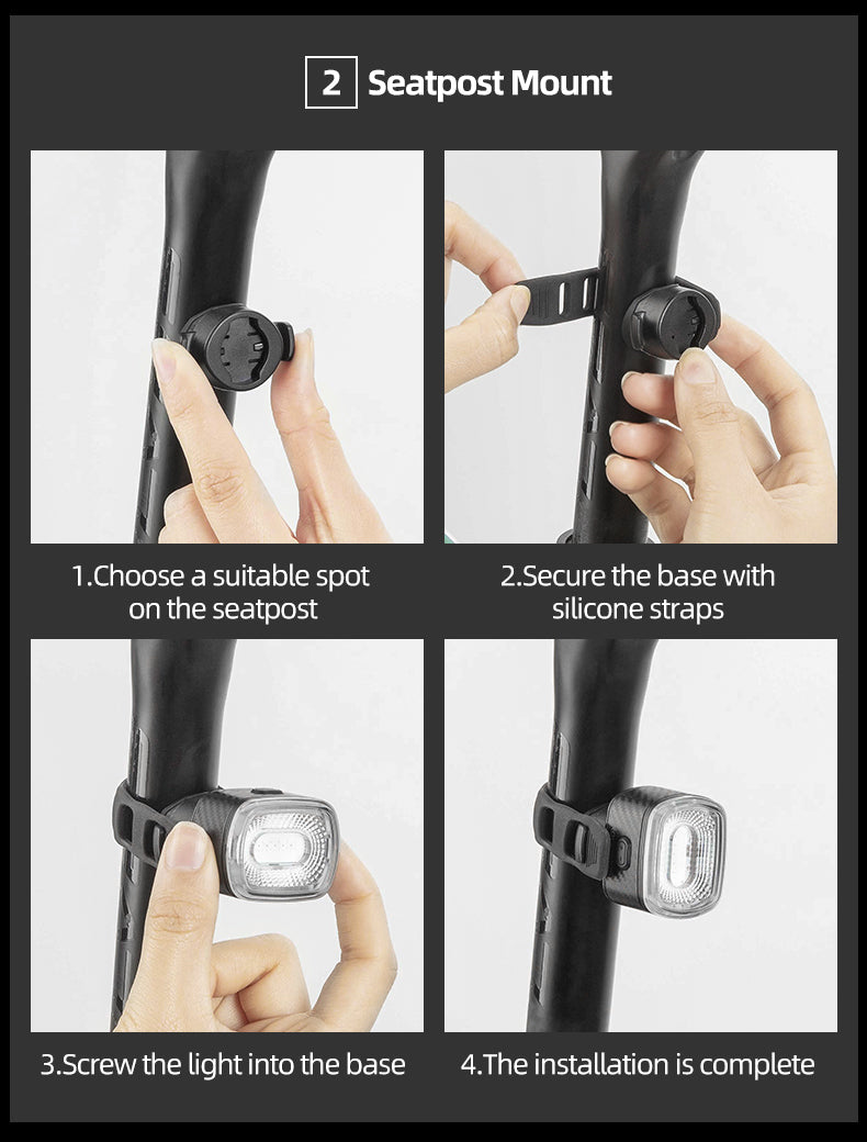 ROCKBROS Smart Bike Brake & Tail Light Q4 - ROCKBROSUSA