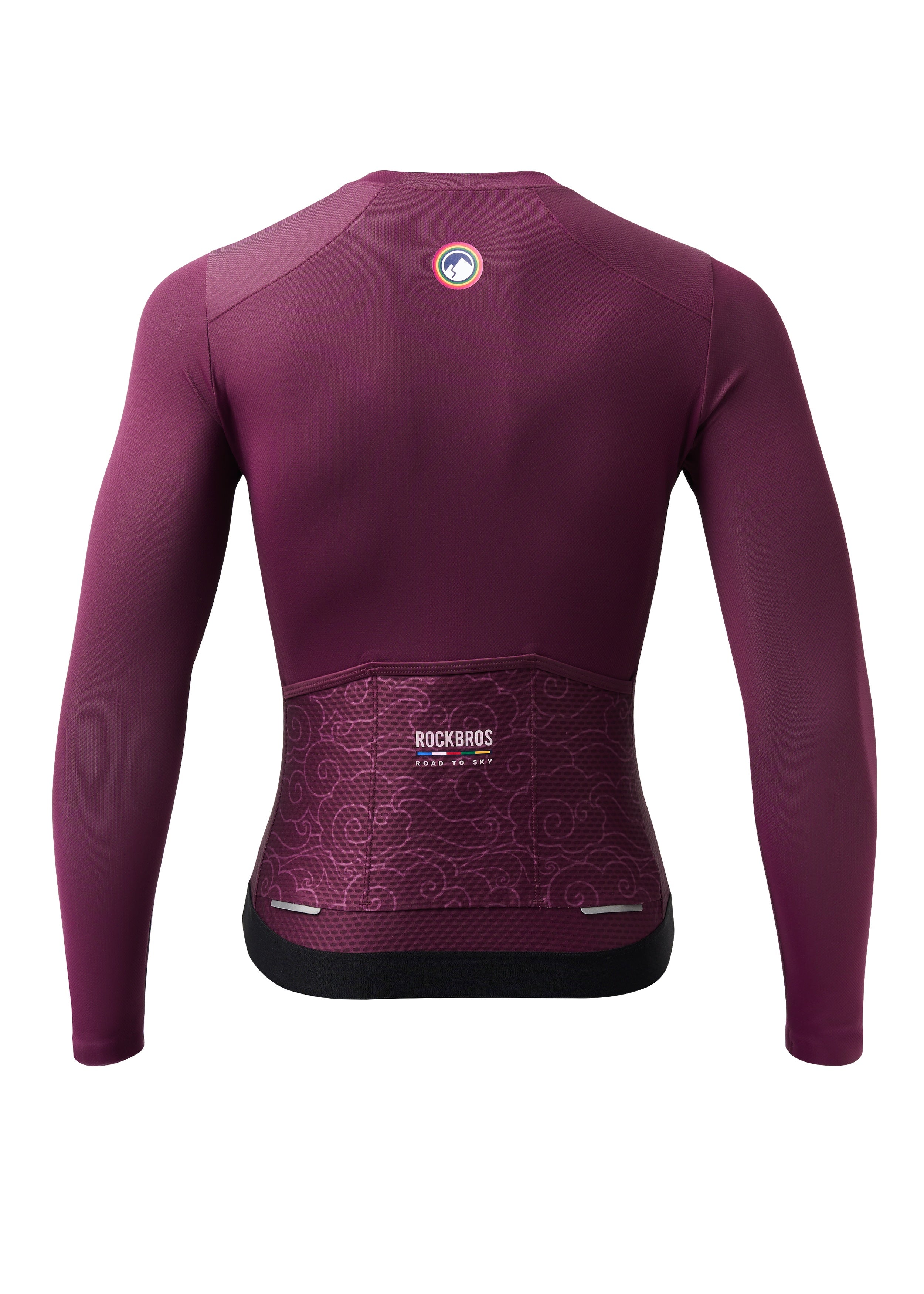 ROCKBROS Road-to-Sky Women's Cycling Long-Sleeved Jersey #Color_Deep Purple