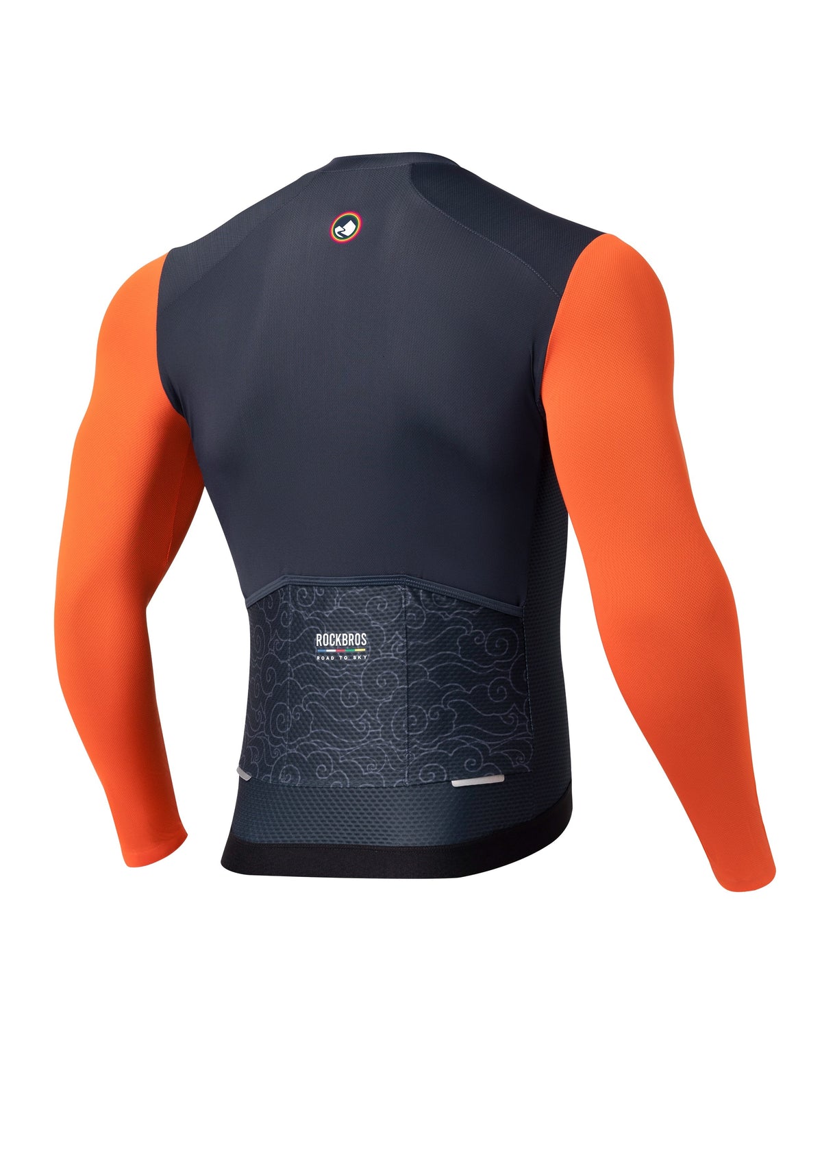 ROCKBROS Road-to-Sky Men's Cycling Long-Sleeved Jersey #Color_Navy Blue