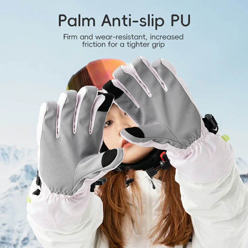 Qunature Ski Gloves  Multi-Fabric, Touchscreen, Warmth Lock