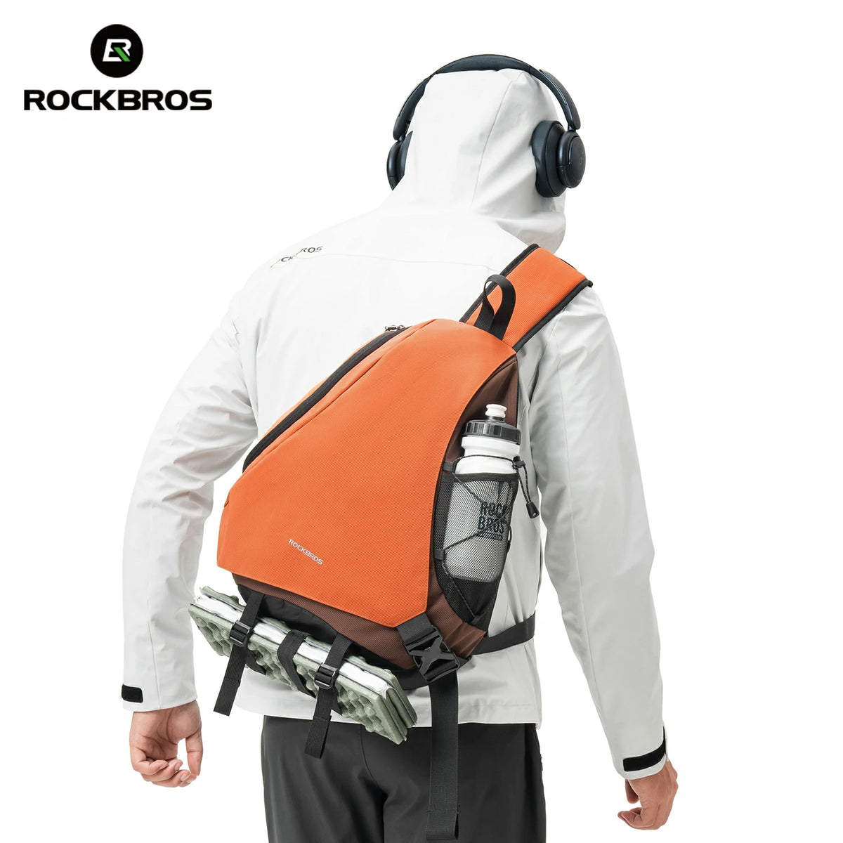 ROCKBROS Bandolera de hombro tipo sling de 11,5L con hebilla magnética para viaje