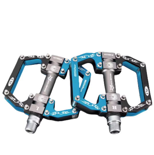 ROCKBROS Pedales de bicicleta Pedales planos, plataforma de aleación de aluminio, sellado de rodamientos antideslizante 9/16", juego de 2