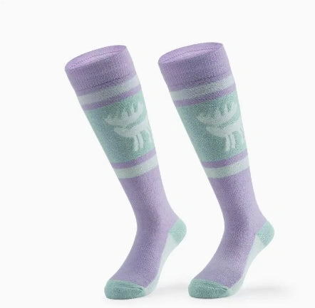 【Qunature】Calcetines de esquí para niños con diseño de alce