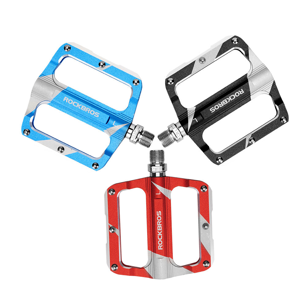 ROCKBROS Mountain MTB Bike Pedals Flat Bicycle 9/16 Lightweight Carbon Fiber Sealed Bearing Alloy Flat - ROCKBROS
