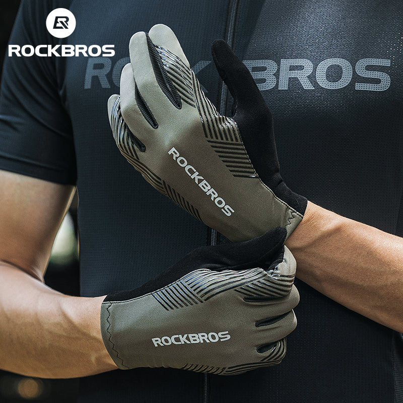 ROCKBROS MTB Gloves - Touch Screen, Anti-Slip Full Finger Cycling Gloves - ROCKBROSUSA