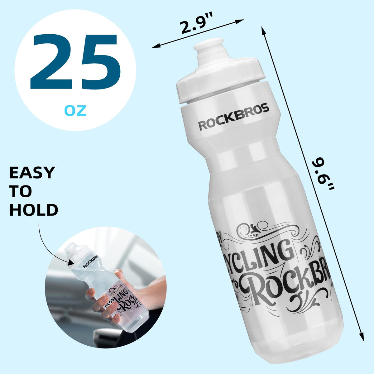 ROCKBROS Cycling Water Bottle 20-25oz Cycling Bottle BPA-Free