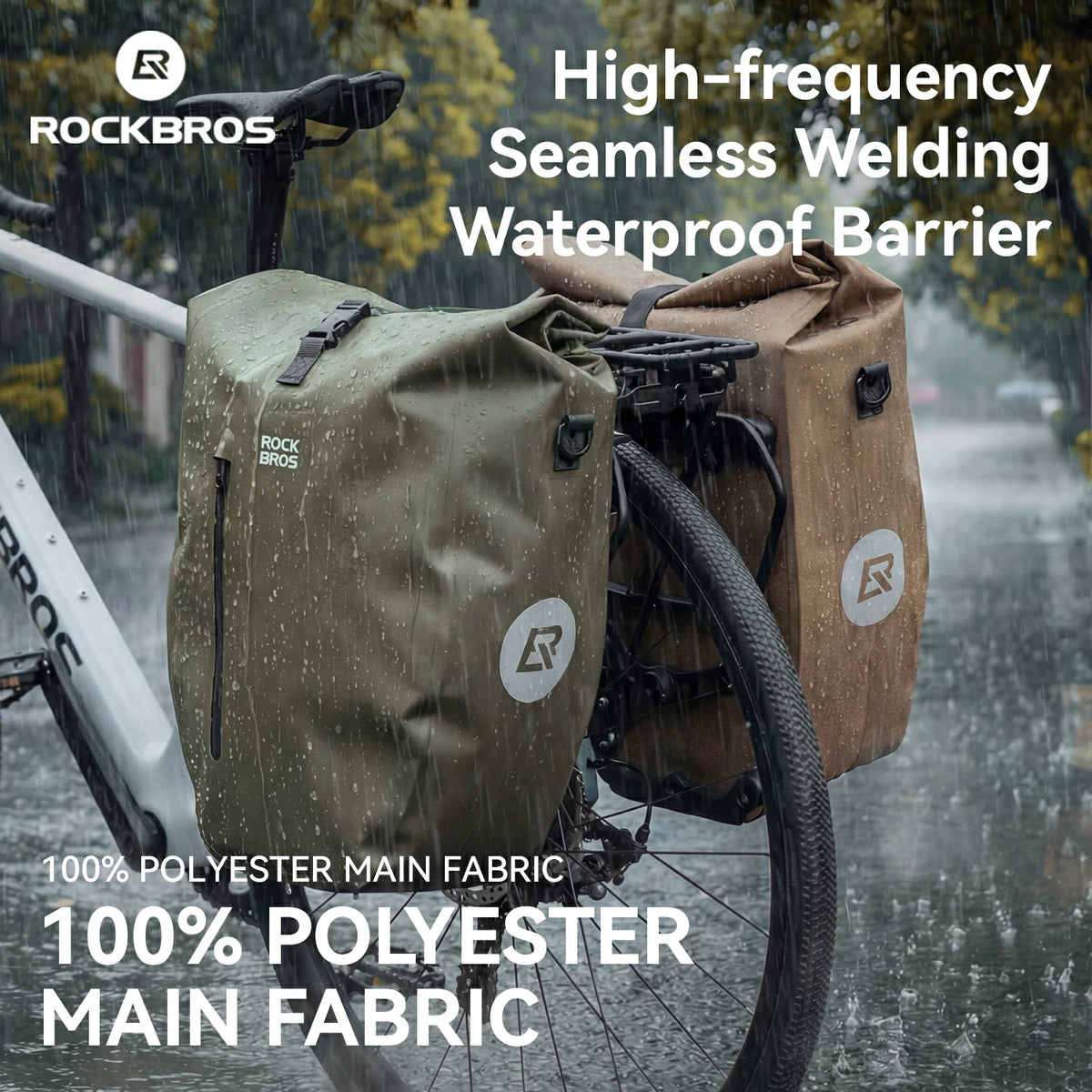 Bolsa impermeable para portaequipajes de bicicleta, alforja trasera enrollable de 20 L