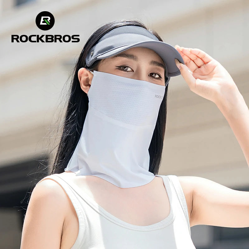 ROCKBROS Cooling Neck Gaiter with Ear Loops – UV Protection for Cycling