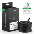 Cámara de aire ROCKBROS para bicicletas de montaña de 26'/27.5'X1.95/2.125, válvula Presta/Schrader de 48 mm, caucho de butilo de alto autosellado