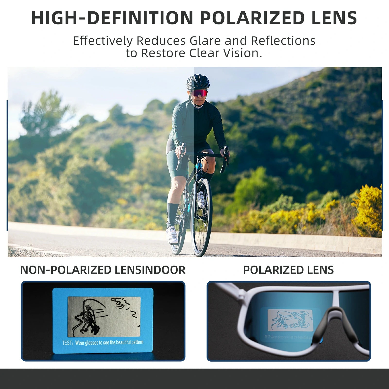 Gafas de sol polarizadas fotocromáticas para ciclismo