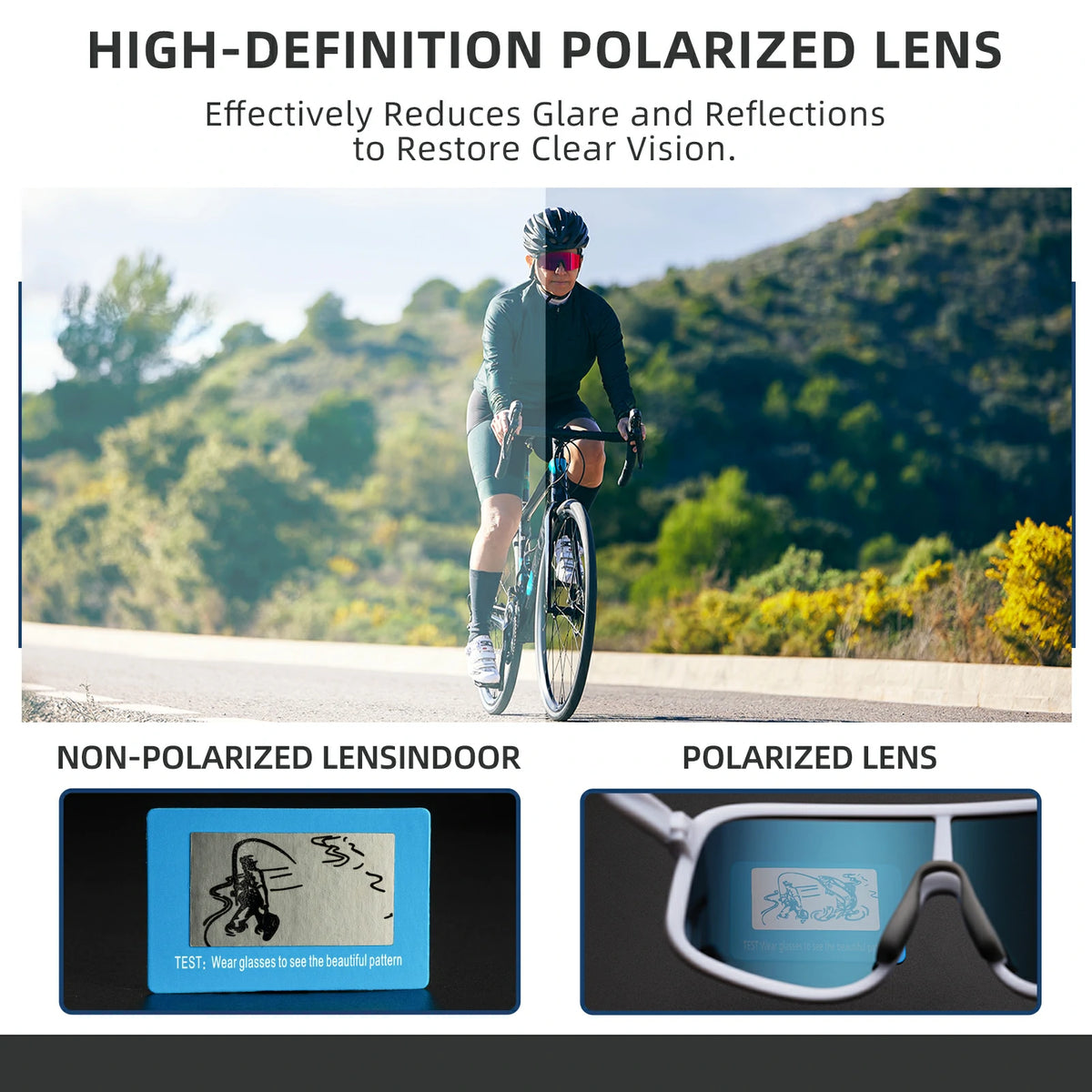 Gafas de sol polarizadas fotocromáticas para ciclismo