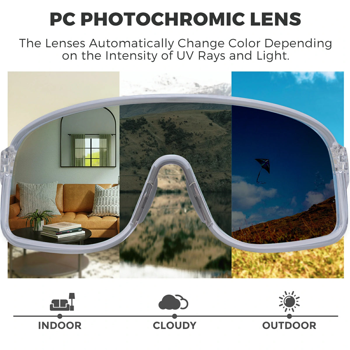 #color_Bright Transparent White(Photochromic lens)