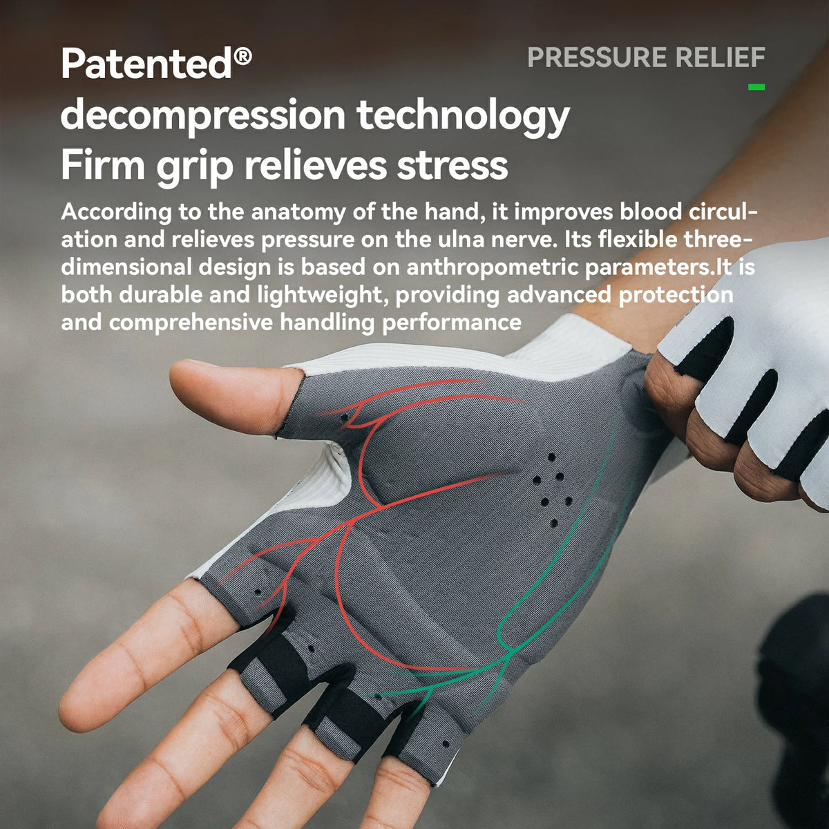 ROCKBROS Elastic Interface® Half-Finger Gel Padded Cycling Gloves
