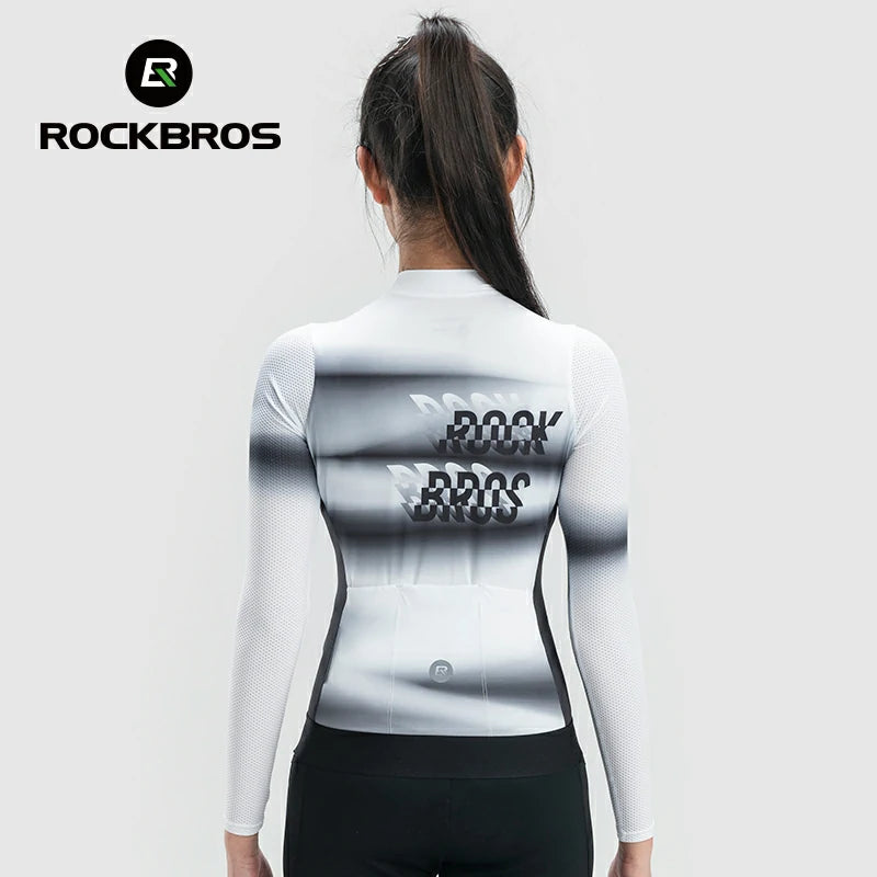 Maillot ciclista de manga larga ligero ROCKBROS Mondi Gradient para mujer