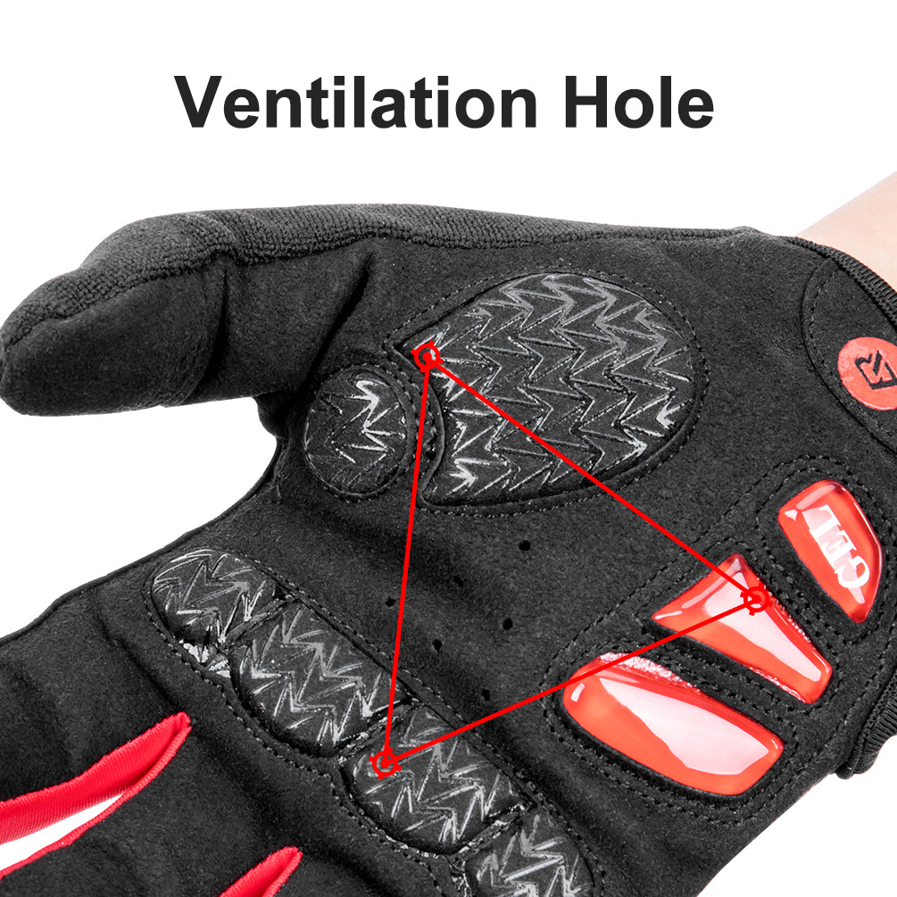 Cycling Gloves Full Finger with Gel Padded Shock Absorbing