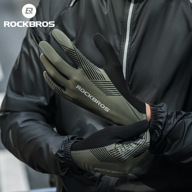 ROCKBROS MTB Gloves - Touch Screen, Anti-Slip Full Finger Cycling Gloves - ROCKBROSUSA