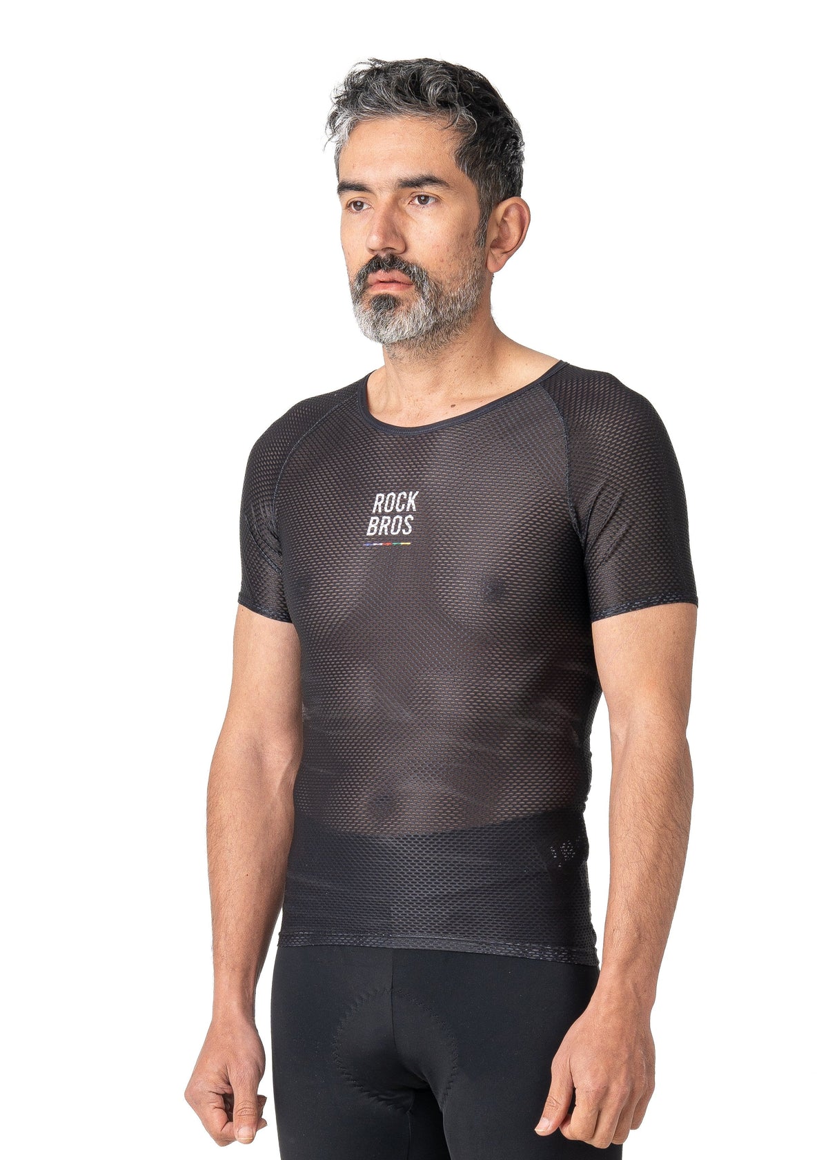ROCKBROS Road-to-Sky Cycling Short-Sleeved Base Layer #Color_Black