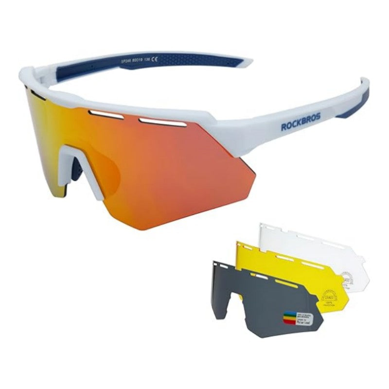 ROCKBROS Polarized Cycling Glasses with 4 Interchangeable Lenses - ROCKBROS
